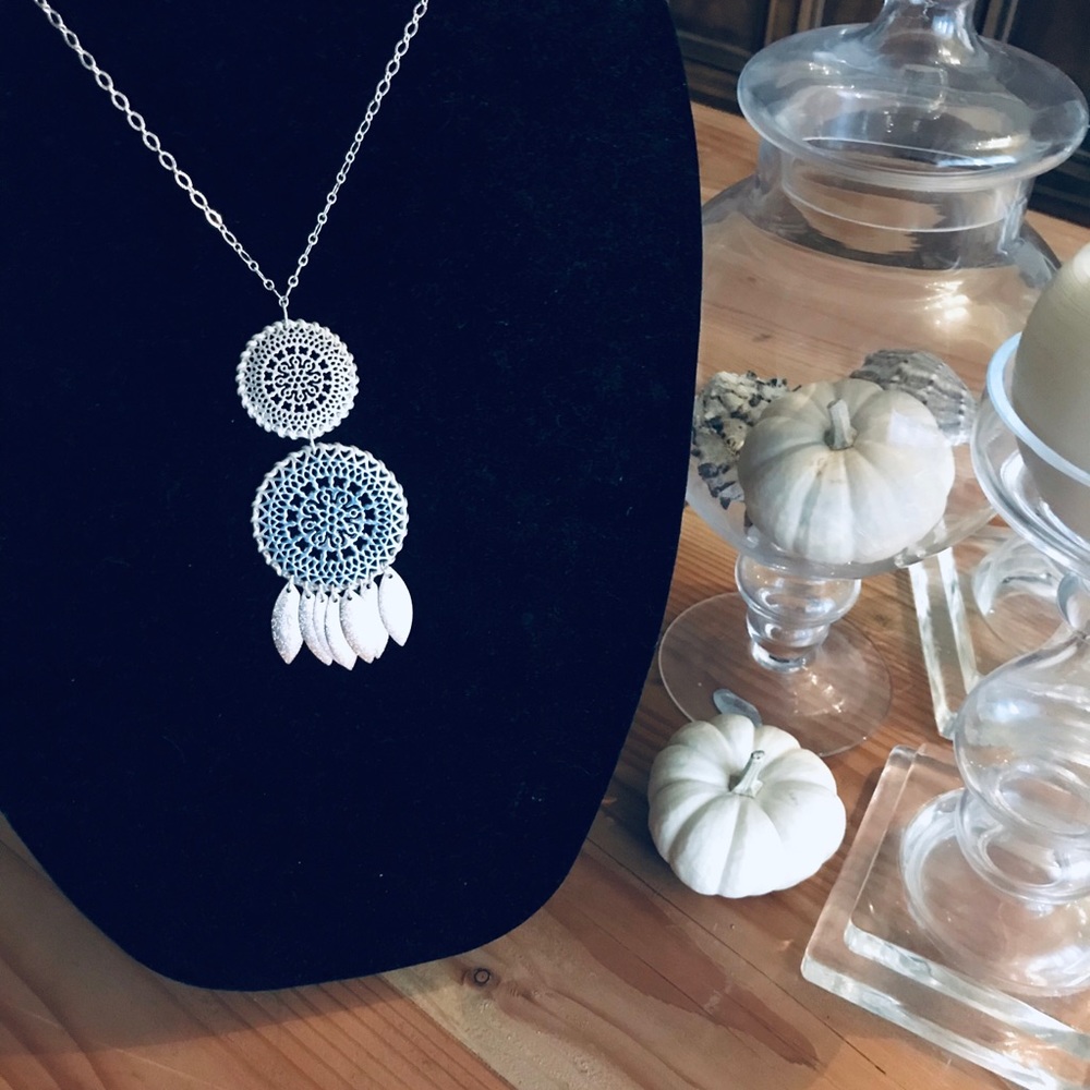 Beautiful Silver and Rose Gold Necklace